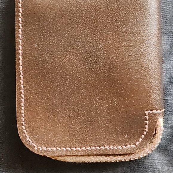 Vintage Brown Leather ZipUp Key Caddy Genuine Cowhide Key Holder Small Organizer - Picture 4 of 13